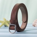 [10752] TP-KL002 Gesper Wanita Tali Pinggang Bahan PU Untuk Wanita / Ikat Pinggang Wanita Belt Retro Fashion (TP-KL002-Silver/Brown)