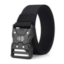 [10902] TP-KV001 Tali Pinggang Kanvas Import Kepala Fiber Tangguh Gagah Pria Mode Kuat (TP-KV001-Black)