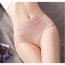 [10629] W-CD001 Celana Dalam Wanita Briefs Elastis Seamless Mid Waist Bahan Katun CD01 Pakaian Dalam (W-CD001-25 Pink)