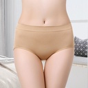 [10631] W-CD001 Celana Dalam Wanita Briefs Elastis Seamless Mid Waist Bahan Katun CD01 Pakaian Dalam (W-CD001-25 Cream)