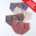 [10632] W-CD002 "Clear Stock" Celana Dalam Wanita Hamil Katun Menyerap Keringat CD Pinggang Rendah Tanpa Jahitan Pakaian Dalam (W-CD002-Black)