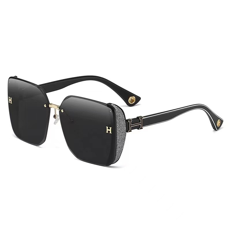 PL-MX008 Kacamata Hitam Titanium Kotak H Wanita Sunglasses New Arrival Import Kacamata Fashion