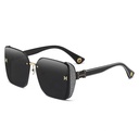 [10590] PL-MX008 Kacamata Hitam Titanium Kotak H Wanita Sunglasses New Arrival Import Kacamata Fashion (PL-MX008-Black)