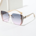 [10591] PL-MX008 Kacamata Hitam Titanium Kotak H Wanita Sunglasses New Arrival Import Kacamata Fashion (PL-MX008-Purple)