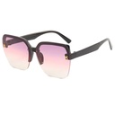 [10595] PL-MX009 Kacamata Hitam Sunglasses Terbaru Bingkai Kotak Oversized H Import Kacamata Fashion (PL-MX009-Mix Purple Pink)