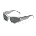 [10608] PL-H019 Kacamata Steampunk Hitam Bersepeda Cyberpunk Hip Hop Punk Gaya Retro Eropa Olahraga Wanita Dan Pria (PL-H019-Silver White Gray)