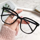 [10616] PL-AR007 Kacamata Anti Radiasi Wanita Korea Bergaya Bingkai Transparan Frame Kacamata Komputer (PL-AR007 Black)