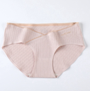 [10635] W-CD002 Celana Dalam Wanita Hamil Katun Menyerap Keringat CD Pinggang Rendah Tanpa Jahitan Pakaian Dalam (W-CD002-Cream)