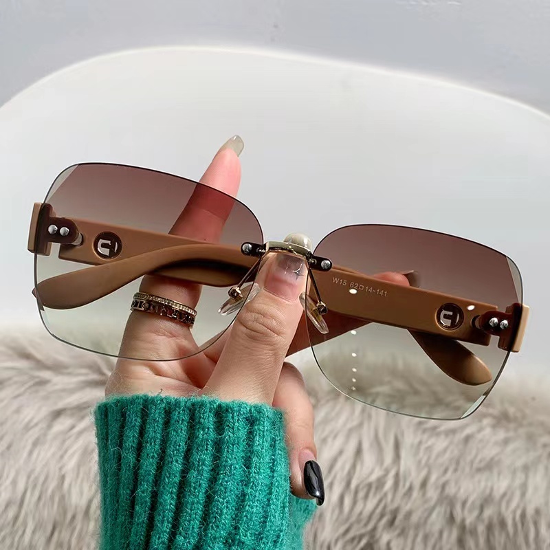 PL-MX012 Kacamata bulat Hitam No frame Women Sunglasses New Arrival Import Kacamata Gaya Fashion