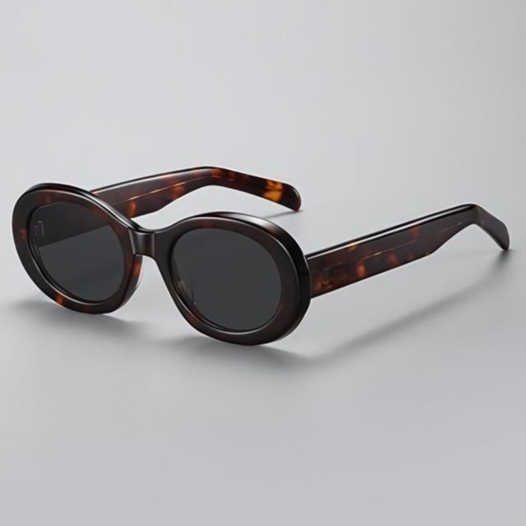 PL-H026 Kacamata Hitam Cewek Murah Korea Fashion Kacamata Hitam Retro Gaya Anti Radiasi UV