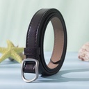 [10750] TP-KL002 Gesper Wanita Tali Pinggang Bahan PU Untuk Wanita / Ikat Pinggang Wanita Belt Retro Fashion (TP-KL002-Silver/Black)