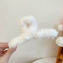 [10758] JR-A001 Jepitan Rambut Salon Slim Bulu Halus Jedai Wanita Bahan Bulu Lembut Jepit Rambut Silang Gaya Korea Warna Soft Aksesoris Rambut (JR-A001-White)