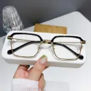 [11548] M-AR007 Kacamata Anti Radiasi Square Frame Stylish Unisex (New Product) (M-AR007-Black-Gold)
