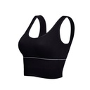 [10772] W-B003 Bra Sport Bra Gym Olahraga Wanita Tanpa Kawat Elastis Underwear Female Motif Polos B03 (W-B003-AW/Black)