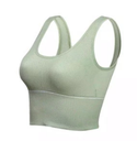 [10775] W-B003 Bra Sport Bra Gym Olahraga Wanita Tanpa Kawat Elastis Underwear Female Motif Polos B03 (W-B003-AW/Green)