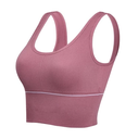[10776] W-B003 Bra Sport Bra Gym Olahraga Wanita Tanpa Kawat Elastis Underwear Female Motif Polos B03 Pakaian Dalam (W-B003-AW/Red)