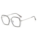 [10788] M-ARPT011 Kacamata lensa photocromic anti radiasi wanita kacamata bingkai Kotak Titanium Anti UV 2 In 1 fotocromic (M-ARPT011-Black/Grey)