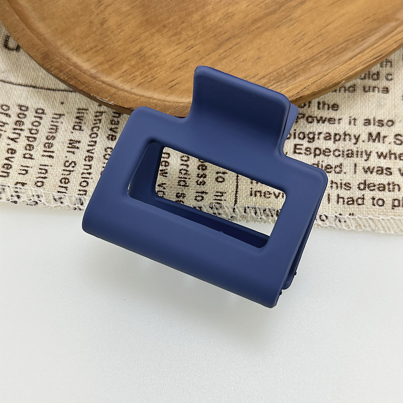 JR-A002 Jepitan Rambut Model Kotak 5Cm Polos Jedai Wanita Bahan Plastik Korean Hair Claw Clip Women Fashion Geometric