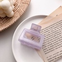 [10802] JR-A002 Jepitan Rambut Model Kotak 5Cm Polos Jedai Wanita Bahan Plastik Korean Hair Claw Clip Women Fashion Geometric (JR-A002-Lilac/Jelly)