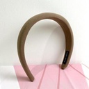 [10808] BD-A002 Bando Kain Busa Tebal Wanita Korea Headband Cloud Polos Bando Nagita Lebar Empuk Bandana Rambut Lembut Warna Pastel (BD-A002-Cream)