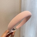 [10810] BD-A002 Bando Kain Busa Tebal Wanita Korea Headband Cloud Polos Bando Nagita Lebar Empuk Bandana Rambut Lembut Warna Pastel (BD-A002-Pink)