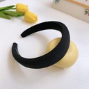 [10811] BD-A002 Bando Kain Busa Tebal Wanita Korea Headband Cloud Polos Bando Nagita Lebar Empuk Bandana Rambut Lembut Warna Pastel (BD-A002-Black)