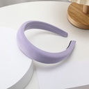 [10812] BD-A002 Bando Kain Busa Tebal Wanita Korea Headband Cloud Polos Bando Nagita Lebar Empuk Bandana Rambut Lembut Warna Pastel (BD-A002-Lilac)