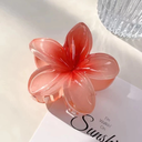 [10827] JR-A003 Jepit Rambut Korea Jedai Bunga Kamboja Wanita Elegan High Quality Motif Baru Clips 8CM (JR-A003-Orange)