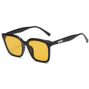 [10878] PL-H030 Kacamata Hitam Wanita Kotak Kacamata Wanita Fashion Kacamata Sunglasses Anti UV Import (PL-H030-Black/Yellow)