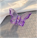 [10866] JR-A007 Jedai Rambut Motif Kupu-Kupu Kristal Butterfly Korean Jepit Hair Claw Transparant Aksesoris (JR-A007-Lilac)
