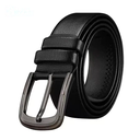 [10862] TP-KL005 Ikat Pinggang Pria Sabuk Kulit Gesper Klasik (TP-KL005-Black)