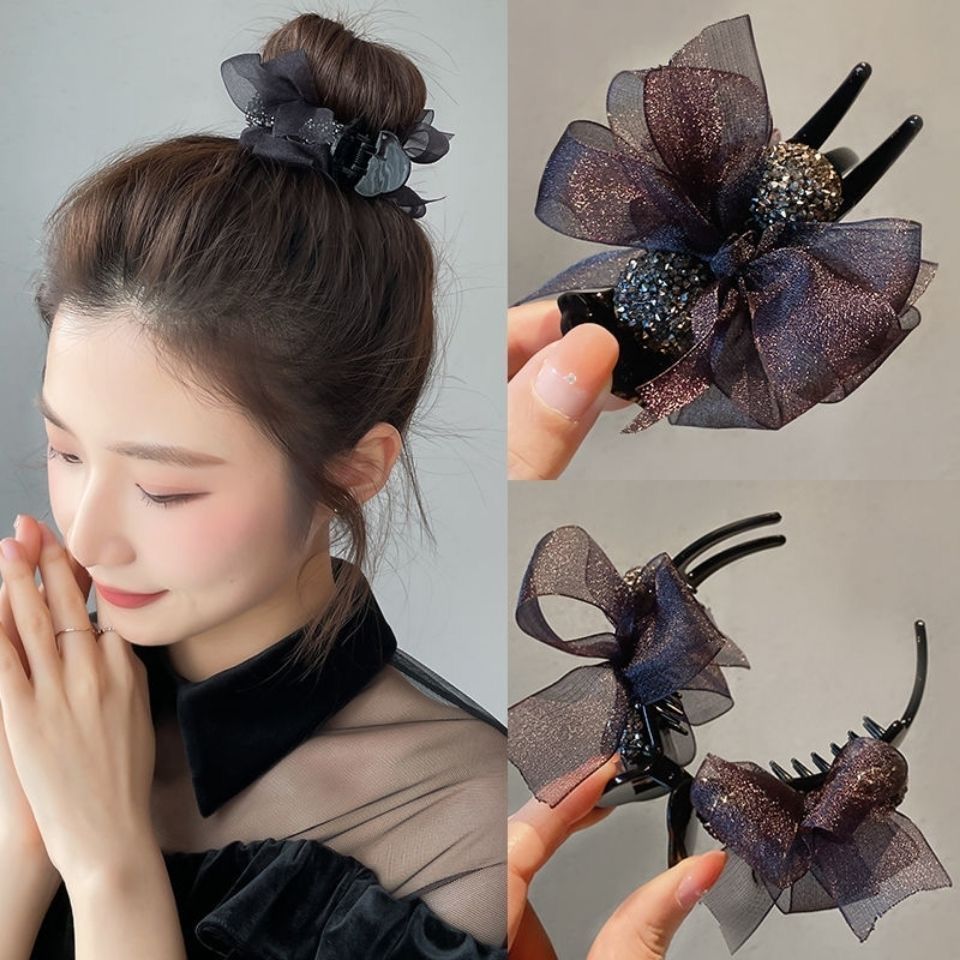 JR-A008 Jepit Rambut Korea Pita Cepol Sanggul Jepit Udang Untuk Wanita Aksesoris Rambut Pita Ala Korea