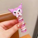 [10871] KR-A002 Ikat Rambut Spiral Aksesoris Kunciran Rambut Anak Perempuan Aksesoris Ponytail Fashion Korea (KR-A002-Kuromi)