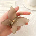 [10892] JR-A009 Jepit Rambut Kupu-Kupu Doff Motif Matte Gaya Fashion Korea Import (JR-A009-Mocca)