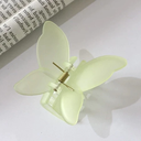 [10894] JR-A009 Jepit Rambut Kupu-Kupu Doff Motif Matte Gaya Fashion Korea Import (JR-A009-Lime)