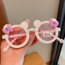 [10899] PL-WW017A Kacamata Fashion Anti Radiasi Kacamata Anak Mouse Pita Imut Sunglasses (PL-WW017-Off/White)
