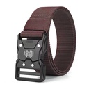 [10904] TP-KV001 Tali Pinggang Kanvas Import Kepala Fiber Tangguh Gagah Pria Mode Kuat (TP-KV001-Brown)