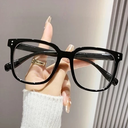 [10906] PL-AR014 Kacamata Kotak Terbaru Anti-Radiasi Blue Light Wanita/Pria Import Kacamata Gaya Fashion (PL-AR014-Black)