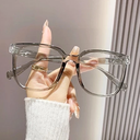 [10907] PL-AR014 Kacamata Kotak Terbaru Anti-Radiasi Blue Light Wanita/Pria Import Kacamata Gaya Fashion (PL-AR014-Grey)