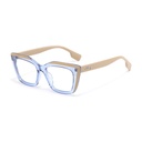 [10918] PL-AR015-P1 Kacamata Premium Eksklusif Frame Kotak Elegan Anti Radiasi Blue Light Gaya Casual (PL-AR015-P1-Khaki)