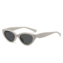 [10922] PL-H033-P1 Kacamata Premium Eksklusif Cat Eye Stylish Lensa Anti Silau UV400 Gaya Retro (PL-H033-P1-Gray)