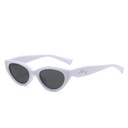 [10925] PL-H033-P1 Kacamata Premium Eksklusif Cat Eye Stylish Lensa Anti Silau UV400 Gaya Retro (PL-H033-P1-White)