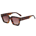 [10940] PL-WW019-P1 Kacamata Premium Ekslusif Square Frame Vintage New Edition Kacamata Wanita (PL-WW019-P1-Leopard)