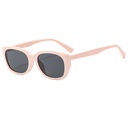 [10967] PL-H038 Kacamata Hitam Fashion Retro Uv Protection Sunglasses Gaya Casual Trendy (PL-H038-Pink)