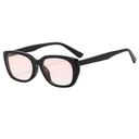 [10968] PL-H038 Kacamata Hitam Fashion Retro Uv Protection Sunglasses Gaya Casual Trendy (PL-H038-Black/Pink Gradient)