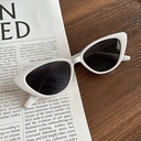 [10952] PL-H036 Kacamata Cateye Lensa Hitam Anti Uv Sunglasses Mata Kucing Aksesoris Fashion (PL-H036-White)
