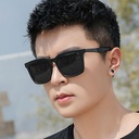 [10962] PL-MX015 Kacamata Hitam Pria Kotak Kacamata Pria Fashion Kacamata Sunglasses Anti UV Import (PL-MX015-Black)