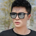 [10963] PL-MX015 Kacamata Hitam Pria Kotak Kacamata Pria Fashion Kacamata Sunglasses Anti UV Import (PL-MX015-Silver)