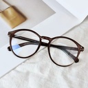 [10977] PL-AR016 Kacamata Anti Radiasi Wanita Lensa Bulat Bahan Metal (PL-AR016-Tea)