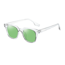 [10988] PL-WW020 Kacamata Wanita Pria Optik Anti Sunglass Dengan Fashion Sunglasses Kacamata Hitam Transparan Bening (PL-WW020-Clear/Green)